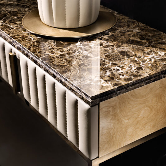 Contemporary Italian Leather Designer Marble Console Table Contemporary Italian Leather Designer Marble Console Table