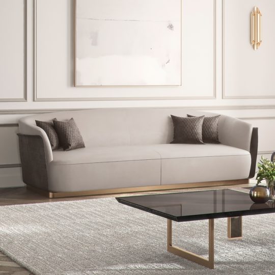 Contemporary Italian Nubuck Sofa - Juliettes Interiors
