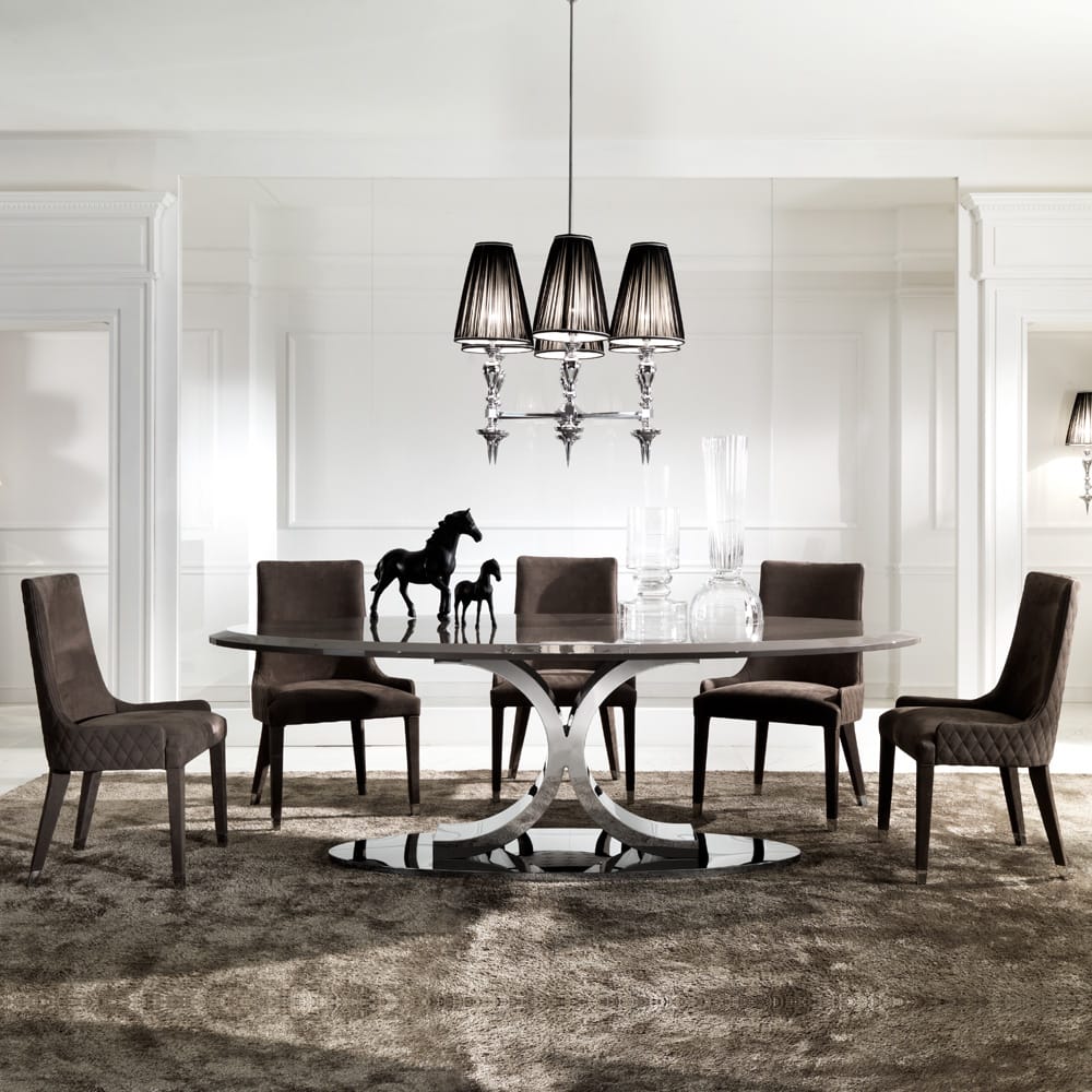 Contemporary Oval Dining Set