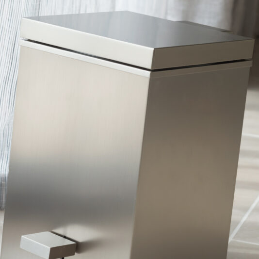 Contemporary Silver Bathroom Pedal Bin