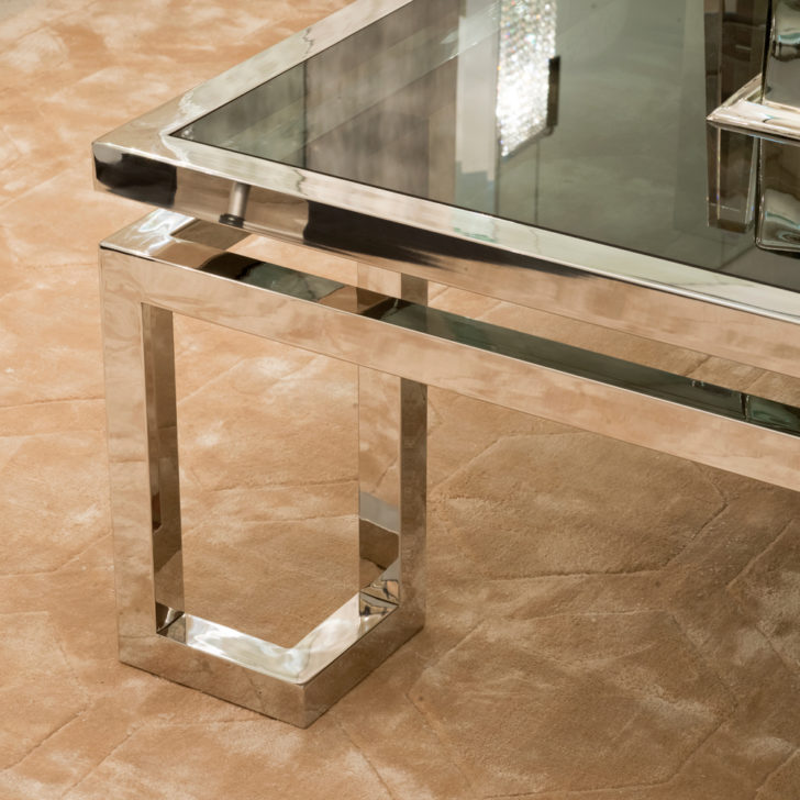 Contemporary Smoked Glass Coffee Table