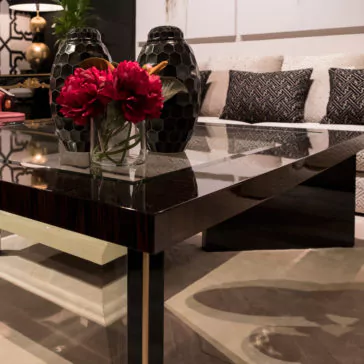 Contemporary Square Ebony Coffee Table Contemporary Square Ebony Coffee Table