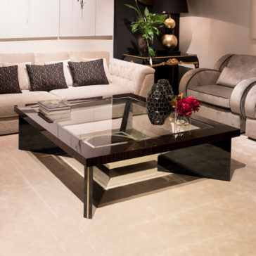 Contemporary Square Ebony Coffee Table Contemporary Square Ebony Coffee Table