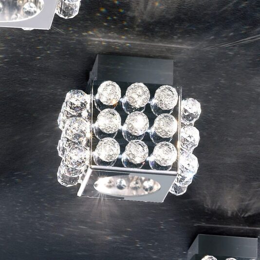 Contemporary Steel Crystal Ceiling Light Contemporary Steel Swarovski Crystal Ceiling Light