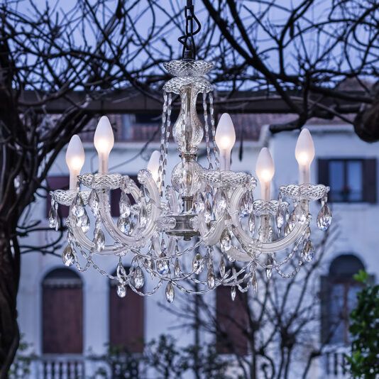 Crystal Glass Outdoor Chandelier