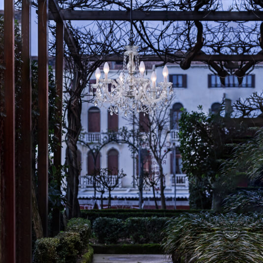 Crystal Glass Outdoor Chandelier