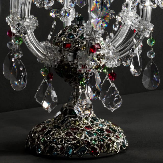 Crystal Candelabra Table Lamp