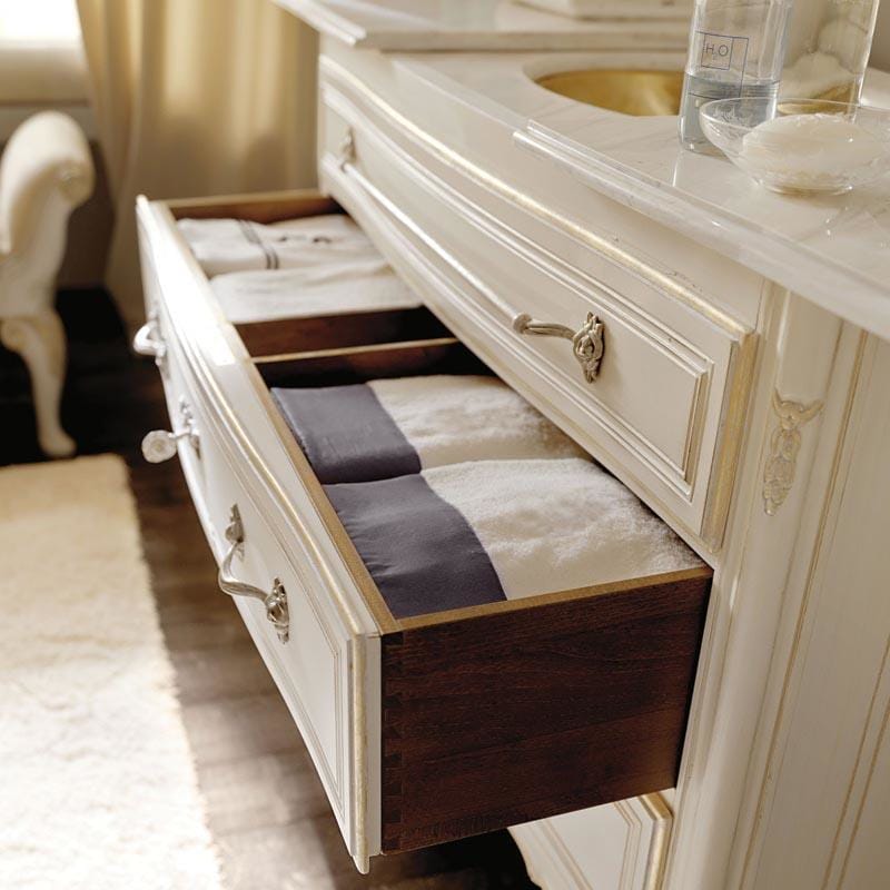 Designer Italian Bathroom Cabinet with Sliding Top