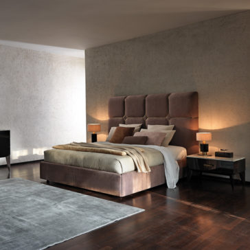 Designer Italian Nubuck Leather Upholstered Luxury Bed Designer Italian Nubuck Leather Upholstered Luxury Bed