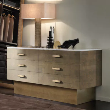 Designer Italian Veneered Modern Chest Of Drawers With Marble Top Designer Italian Veneered Modern Chest Of Drawers With Marble Top