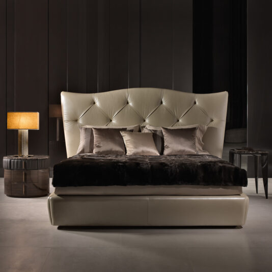 Designer Italian Walnut Veneered Oval Bedside Cabinet Designer Italian Walnut Veneered Oval Bedside Cabinet