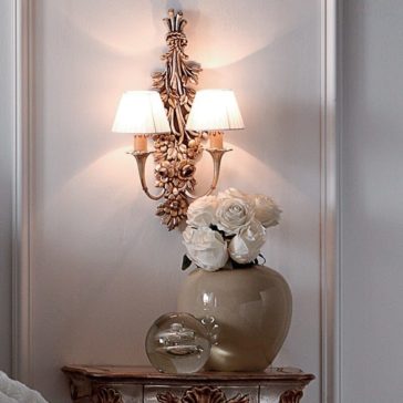 Designer Rococo Bouquet Wall Light Rococo Upside Down Bouquet Wall light