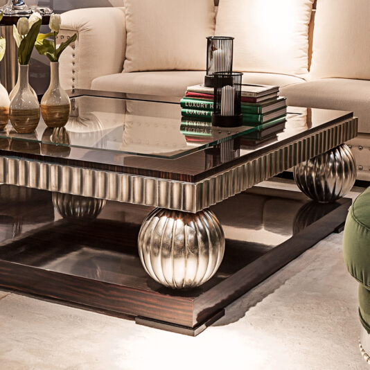 Ebony And Silver Square Coffee Table Ebony And Silver Square Coffee Table