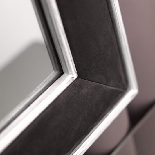 Elegant Contemporary Nubuck Black Mirror Elegant Contemporary Nubuck Black Mirror