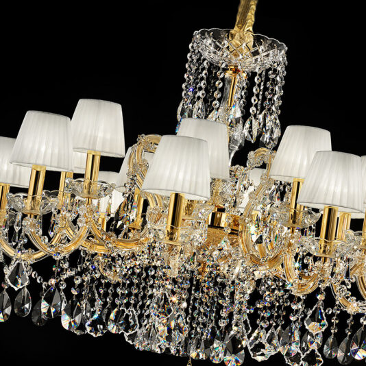 Elegant Italian Gold Plated Crystal Chandelier Elegant Italian Gold Plated Swarovski Crystal Chandelier