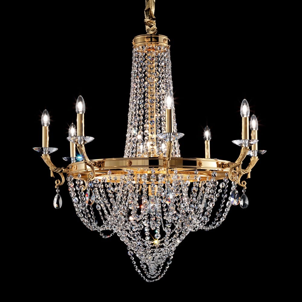 Empire Crystal Gold Plated Chandelier