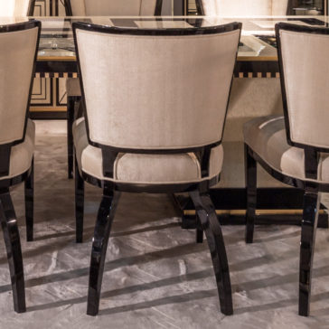 Exclusive Bird's Eye Maple Veneered Table Set Exclusive Bird's Eye Maple Veneered Table Set