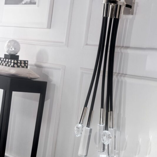 Exclusive Contemporary Black Rubber Wall Light