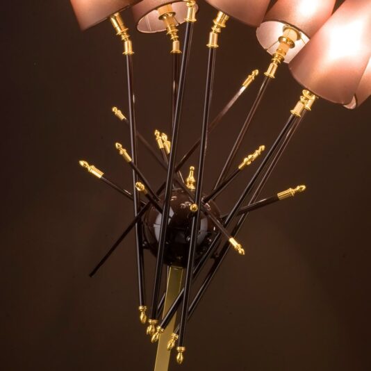 Exclusive Italian Bronze Lacquered Floor Lamp