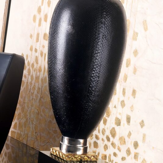 Exclusive Italian Designer Black Urn Vase