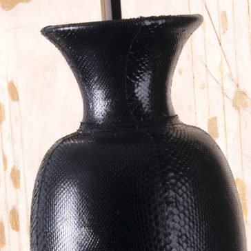 Exclusive Italian Designer Ornamental Black Vase Exclusive Italian Designer Black Urn Vase