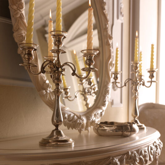 Exclusive Italian Ivory Oval Wall Mirror