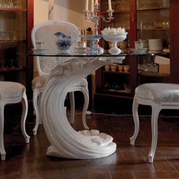 Exclusive Italian Pedestal Round Glass Dining Table Pedestal Round Glass Dining Table