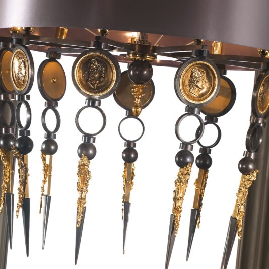 Exclusive Italian Pewter Chandelier Exclusive Italian Pewter Chandelier