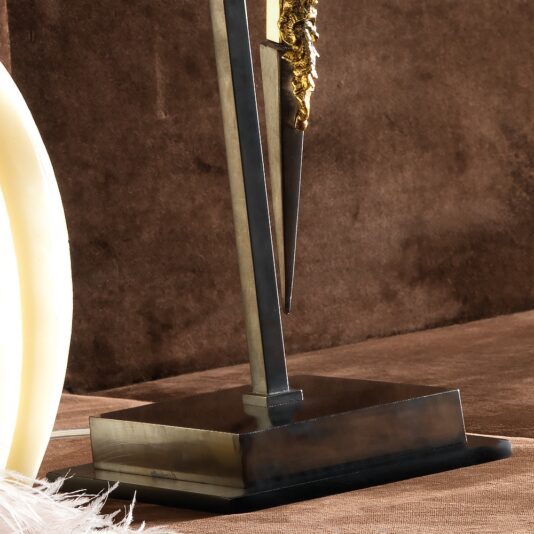 Exclusive Italian Pewter Table Lamp