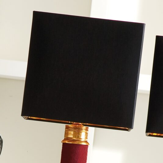 Exclusive Italian Red Hide Table Lamp Exclusive Italian Red Hide Table Lamp