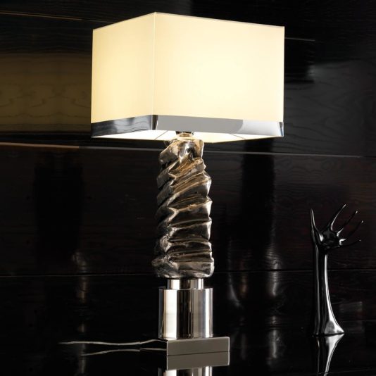Exclusive Platinum Plated Majolica Table Lamp