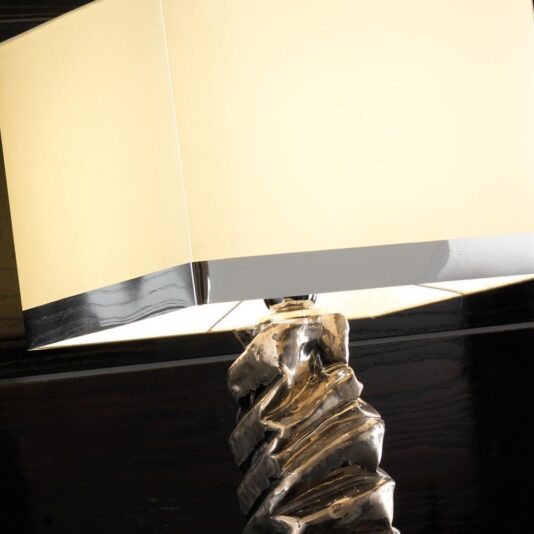 Exclusive Platinum Plated Majolica Table Lamp