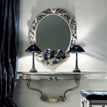 French Rose And Ribbon Oval Wall Mirror French Rose And Ribbon Oval Wall Mirror