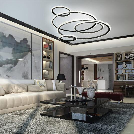Unique Contemporary Italian Designer Crystal Chandelier