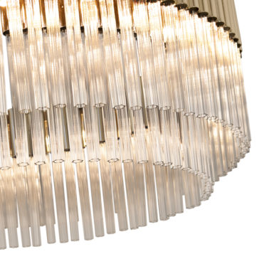 High End 24 Carat Gold Plated Tubular Designer Chandelier High End 24 Carat Gold Plated Tubular Designer Chandelier