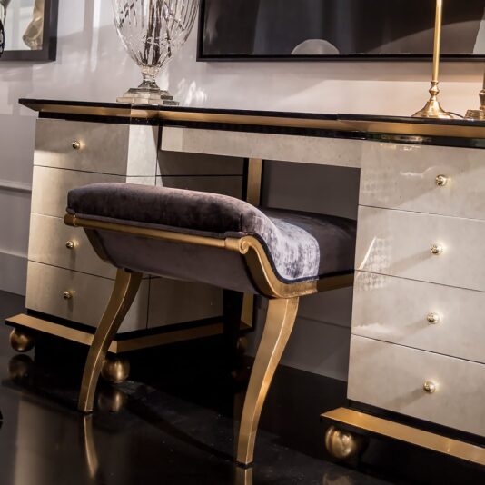High End Bird's Eye Maple Writing Desk-Vanity Set High End Bird's Eye Maple Writing Desk-Vanity Set
