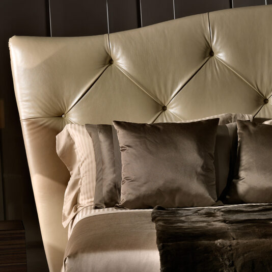 High End Button Upholstered Leather Designer Italian Bed High End Button Upholstered Leather Designer Italian Bed