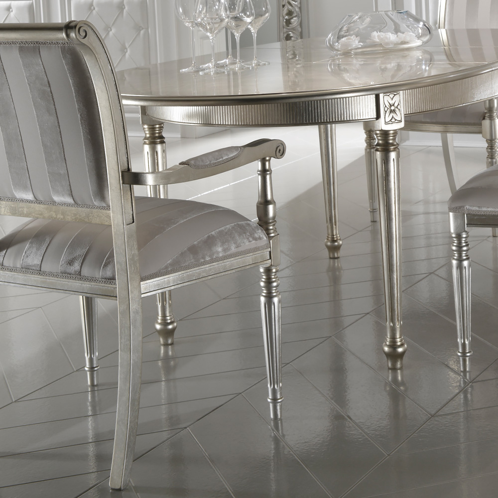 High End Champagne Leaf Dining Chair