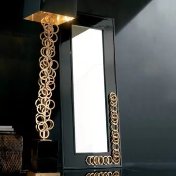 High End Contemporary Italian Black Floor Mirror High End Contemporary Italian Black Floor Mirror