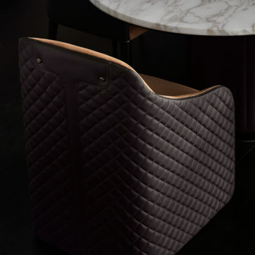 High End Contemporary Italian Designer Marble Dining Set