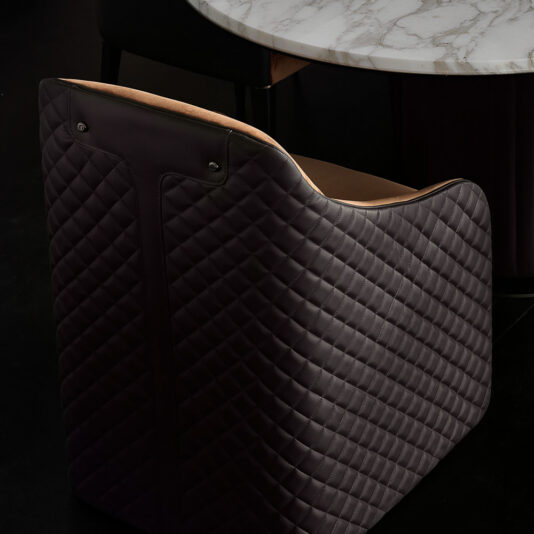 High End Contemporary Italian Designer Marble Dining Set