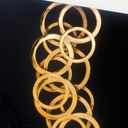 High End Contemporary Italian Gold Plated Console Table High End Contemporary Italian Gold Plated Console Table