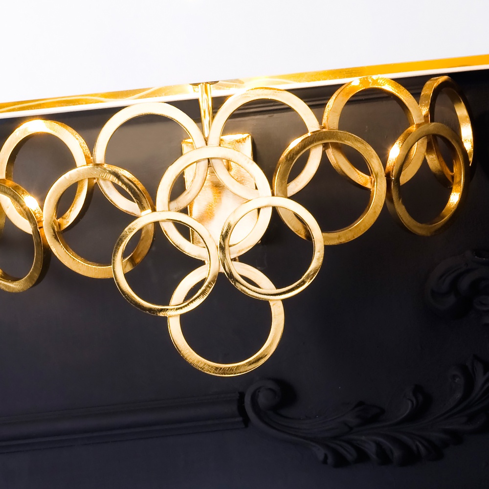 High End Contemporary Italian Gold Plated Wall Lamp