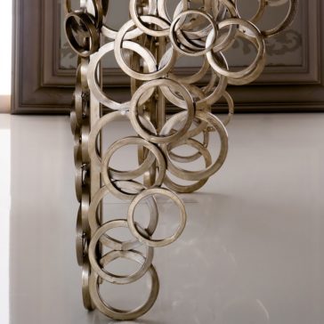 High End Contemporary Italian Silver Dining Table High End Contemporary Italian Silver Dining Table