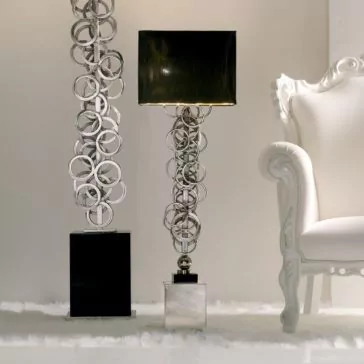 High End Contemporary Italian Silver Lamp High End Contemporary Italian Silver Lamp