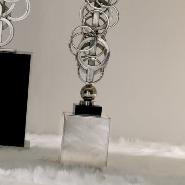 High End Contemporary Italian Silver Lamp High End Contemporary Italian Silver Lamp