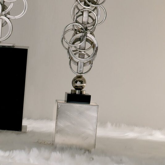 High End Contemporary Italian Silver Lamp