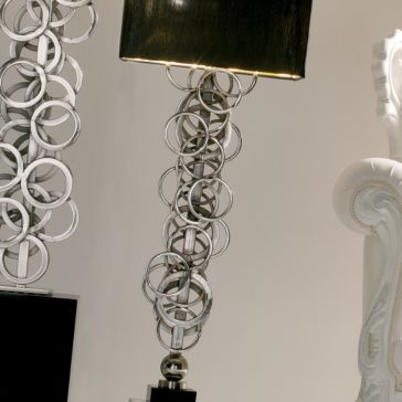 High End Contemporary Italian Silver Lamp High End Contemporary Italian Silver Lamp