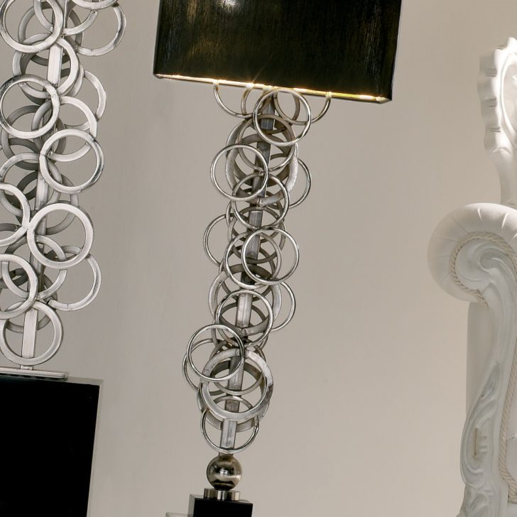 High End Contemporary Italian Silver Lamp