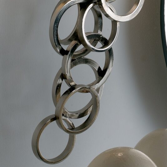 High End Contemporary Italian Silver Plated Wall Lamp